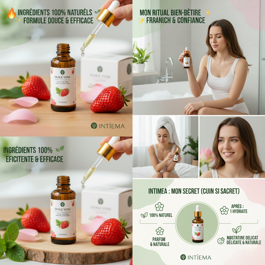 Huile Yoni Naturelle Rose & Fraise – Confort Intime
