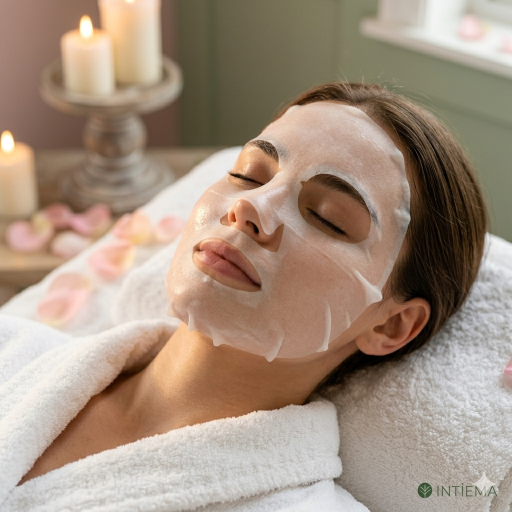 Masque Facial Collagène Raffermissant & Hydratant — Éclat Instantané — Intimea